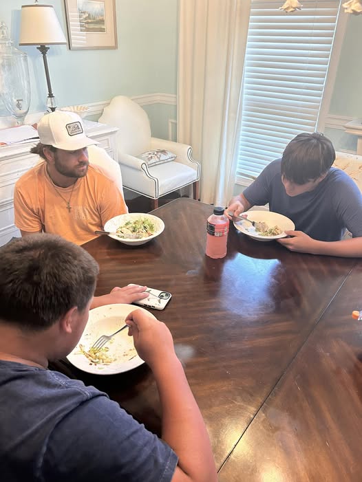 The boys at the table